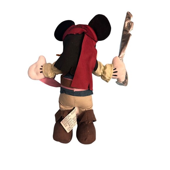 Disney Parks Mickey Mouse Pirate Jack Sparrow Plush Stuffed Toy - Picture 4 of 7